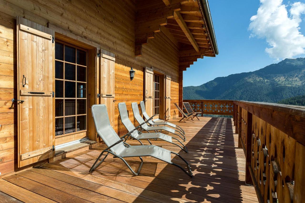 Chalet le Chapeau La Tzoumaz Extérieur photo