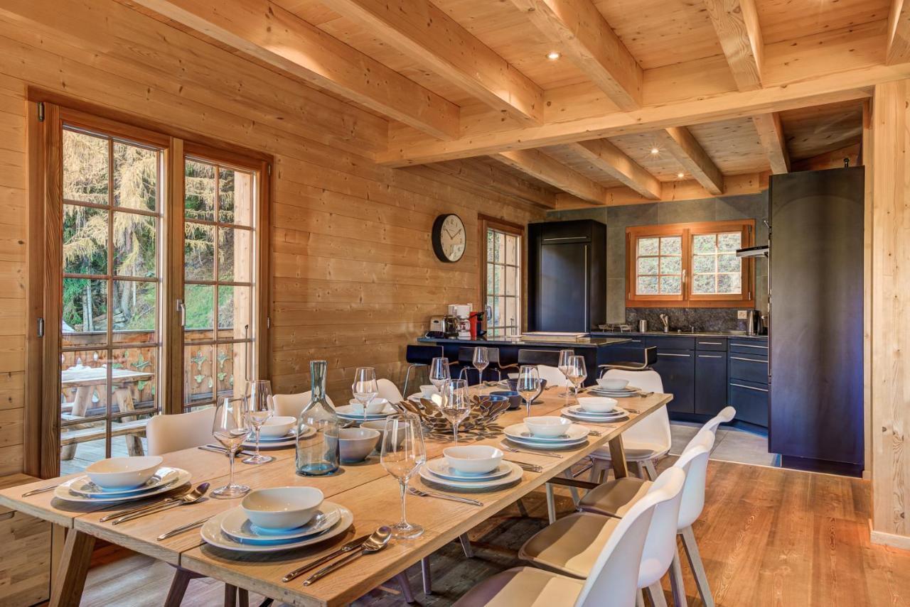 Chalet le Chapeau La Tzoumaz Extérieur photo